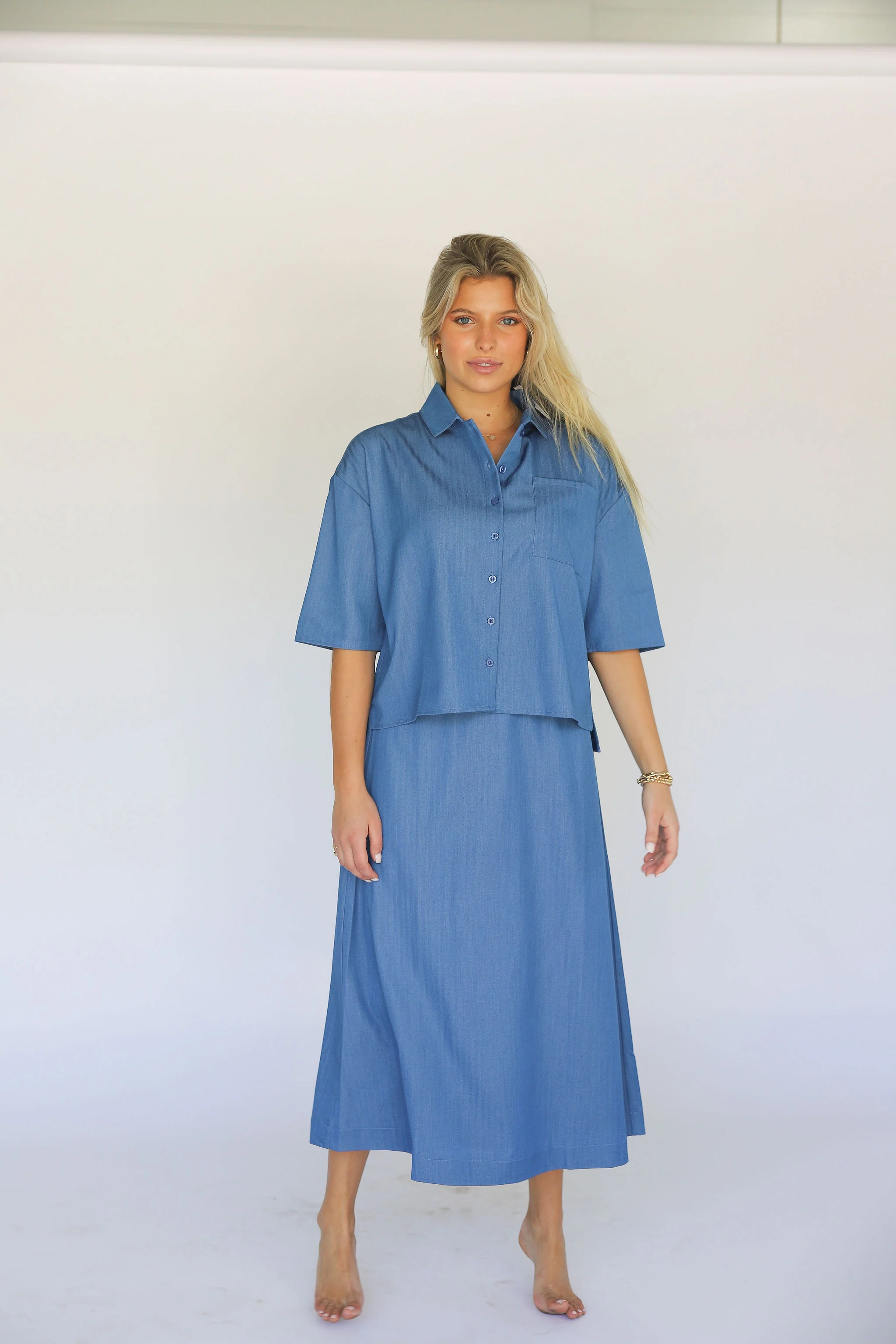 ByTess Liv Blouse Denim - Image 4