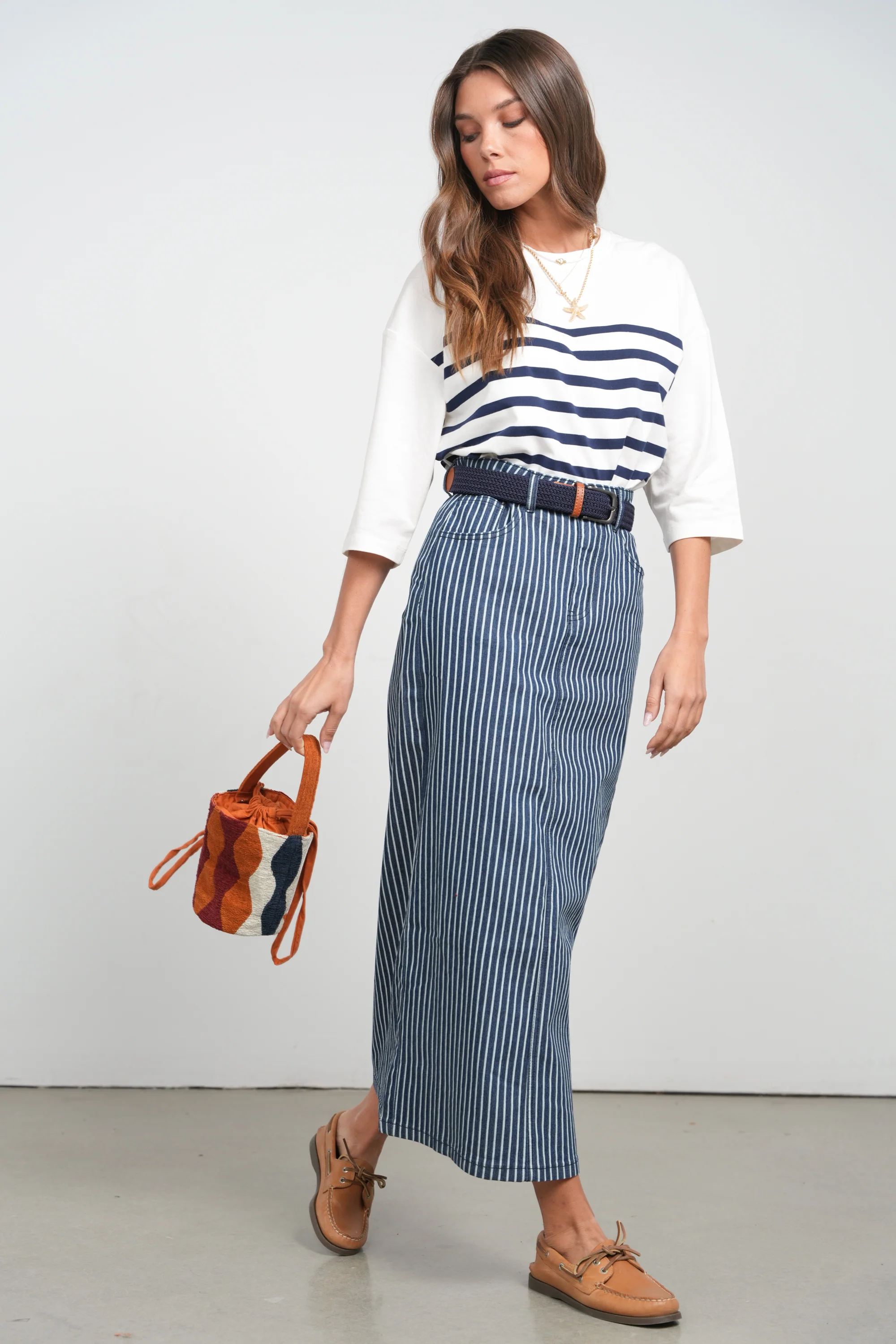 Point X HD Striped Maxi Skirt - Image 10